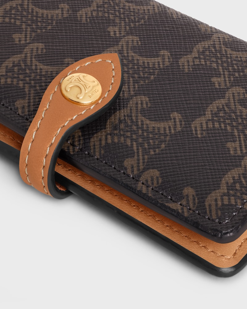 Charm per notebook in tela Triomphe e pelle di vitello - CUOIO - CHARM E ACCESSORI - 1 | CELINE