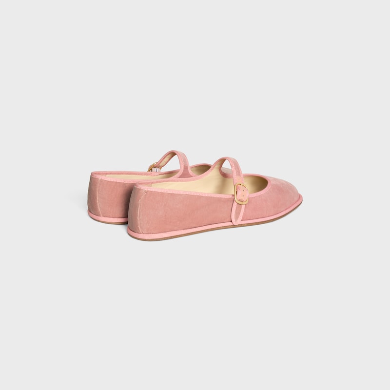 &Egrave;VE TRIOMPHE BALLERINA IN VELVET - DIRTY PINK -  - 1 | CELINE
