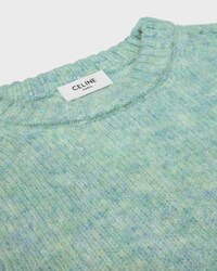 JERSEY CON CUELLO REDONDO DE LANA SHETLAND - Menta claro -  - 2 | CELINE