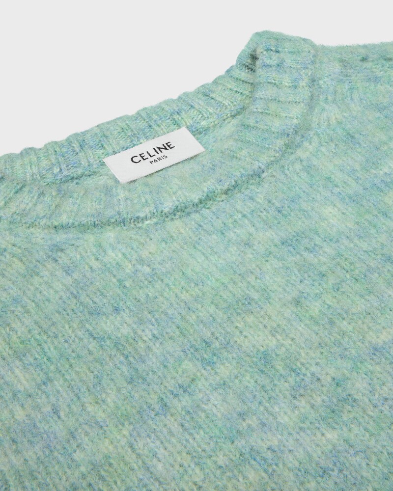 crewneck sweater IN SHETLAND WOOL - ICE MINT -  - 1 | CELINE