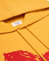hoodie IN cotton fleece - JAUNE TOURNESOL / RED -  - 2 | CELINE