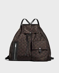 MOCHILA CELINE ACOLCHADA DE NAILON Y PIEL DE BECERRO - MARRÓN / NEGRO - BOLSOS DE VIAJE - 1 | CELINE