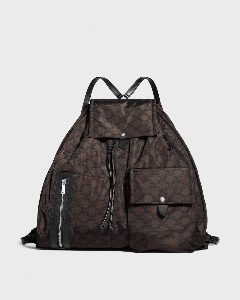 BACKPACK CELINE PADDED IN NYLON AND CALFSKIN - BROWN / BLACK - CELINE PADDED - 1 | CELINE
