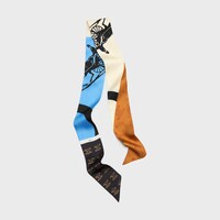 lavalliere IN silk twill - VANILLA/BLUE/BROWN -  - 1 | CELINE