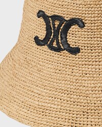 triomphe bucket hat in raffia - MIEL -  - 2 | CELINE
