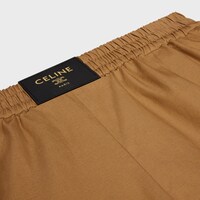 shorts IN COTTON AND LINEN CLOTH - CHESTNUT -  - 2 | CELINE