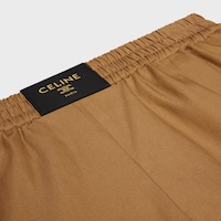 shorts IN COTTON AND LINEN CLOTH - CHESTNUT -  - 2 | CELINE