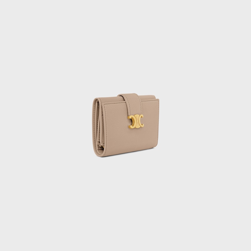 FINE STRAP WALLET NINO IN SUPPLE GRAINED CALFSKIN - SAFARI - WALLETS - 1 | CELINE