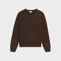 crewneck sweater IN fine wool - CHOCOLATE -  - 1 | CELINE