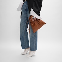 SMALL CRYSTAL POUCH IN LAMBSKIN - SOFT TAN - MORE LINES - 2 | CELINE