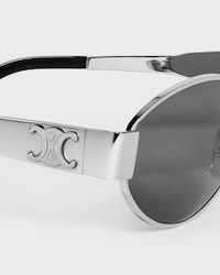 Triomphe Metal 01 Sunglasses in Metal - SILVER / SMOKE -  - 2 | CELINE