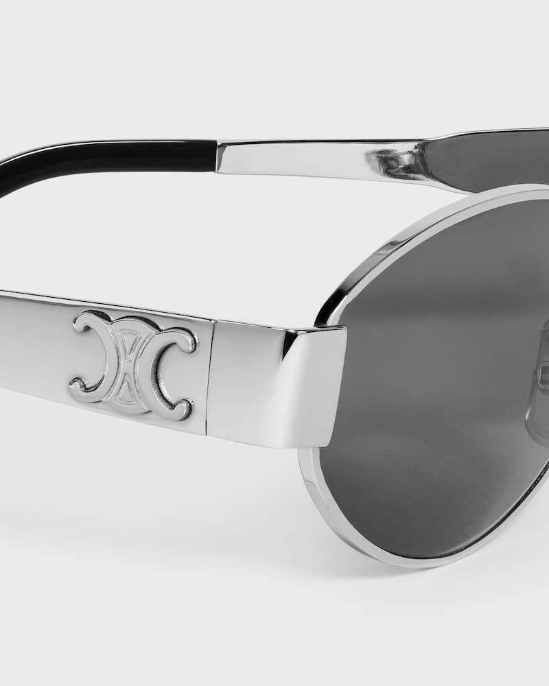 Triomphe Metal 01 Sunglasses in Metal - SILVER / SMOKE -  - 1 | CELINE