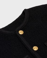 chasseur jacket in bouclé tweed - BLACK -  - 2 | CELINE
