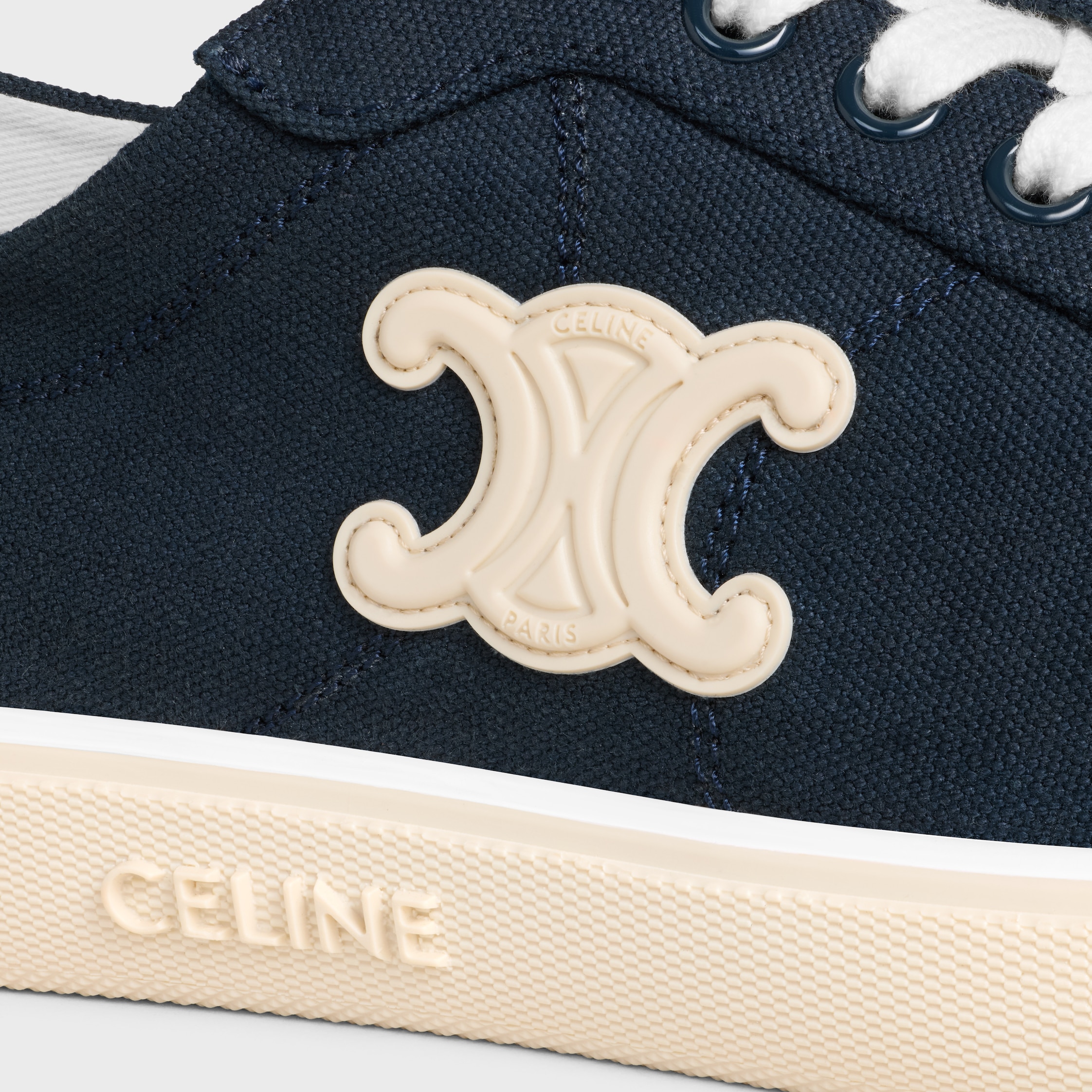 ALAN SNEAKER WITH TRIOMPHE IN CANVAS - NAVY | CELINE