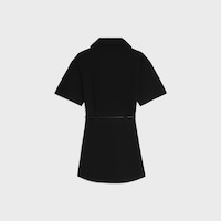 dress IN cotton and silk twill - BLACK -  - 2 | CELINE