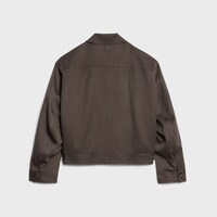 jacket IN WOOL GABARDINE - BROWN -  - 2 | CELINE