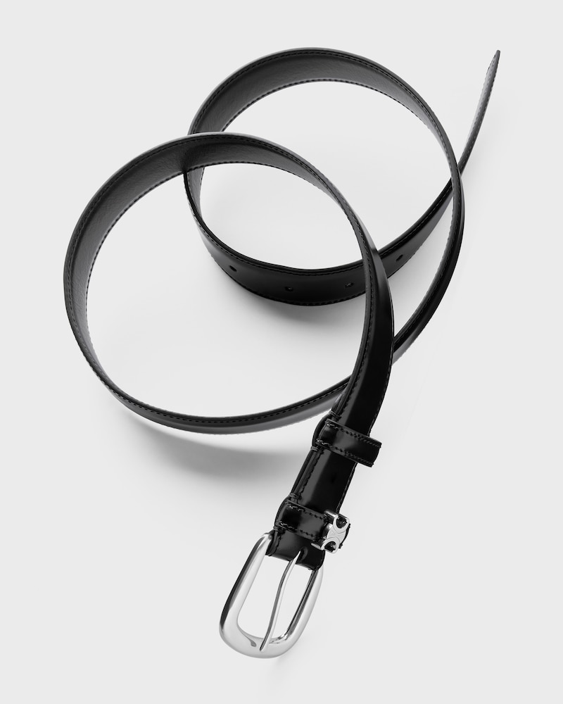 VIVIENNE BELT 30MM IN Taurillon Leather - BLACK -  - 1 | CELINE