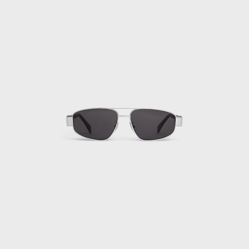 Triomphe Metal 03 Sunglasses in Metal - SILVER / SMOKE -  - 1 | CELINE