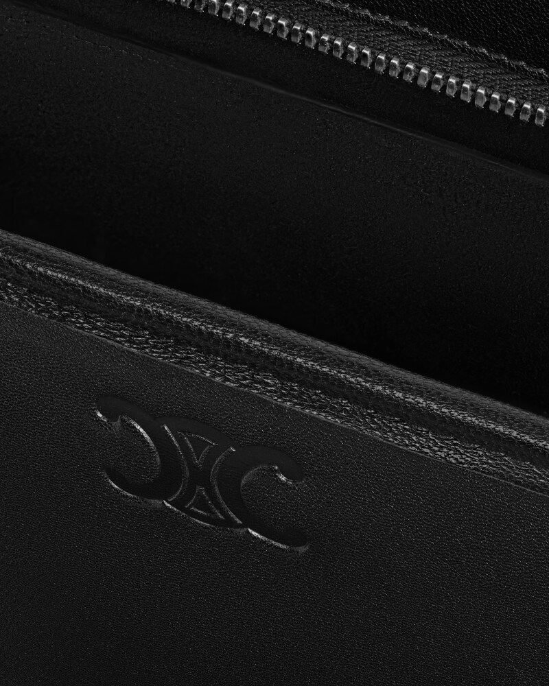 HORIZONTAL MESSENGER BAG TRIOMPHE TOUCH IN SUPPLE SHINY LAMBSKIN - BLACK - NEW - 1 | CELINE
