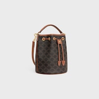 CLARA BAG IN TRIOMPHE CANVAS AND CALFSKIN - TAN - CROSS-BODY BAGS - 2 | CELINE