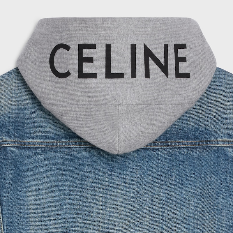 trucker jacket in cotton denim - UNION WASH -  - 1 | CELINE