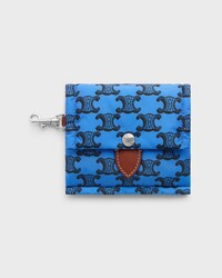 CELINE キーリング カードホルダー パディッド / ナイロン & カーフスキン - ウルトラブルー / ブラック - 新作 - 1 | CELINE