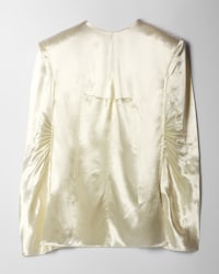 CRUSHED VISCOSE SATIN BACKTOFRONT TOP - CREAM -  - 1 | CELINE