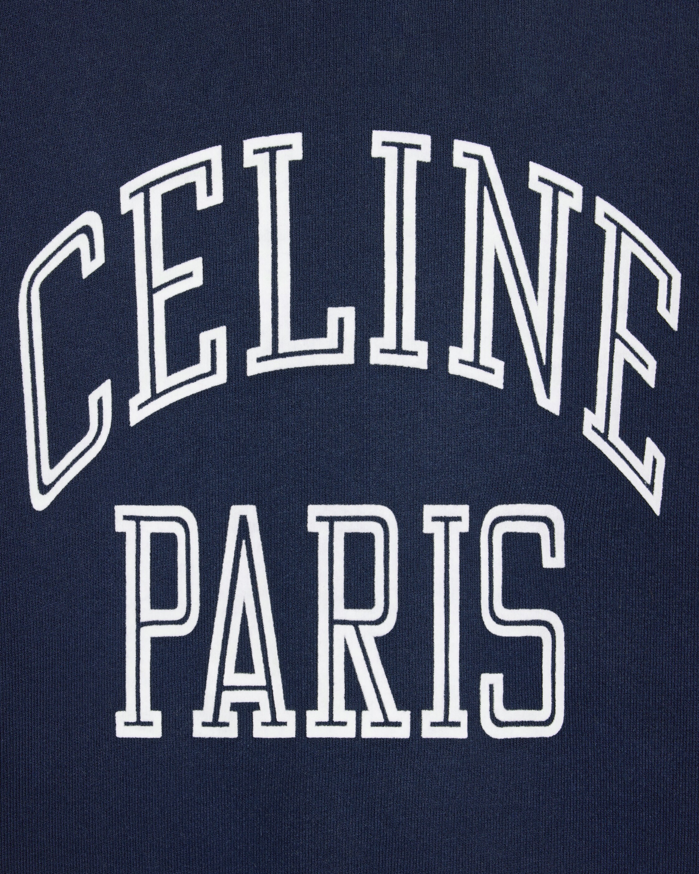 loose sweatshirt IN cotton fleece - NAVY/OFF WHITE | CELINE