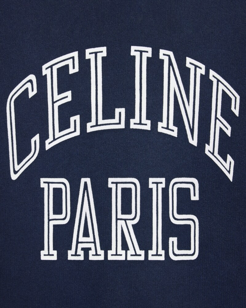 sweatshirt loose MOLLETON COTON - NAVY/OFF WHITE -  - 1 | CELINE