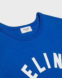 CAMISETA DE PUNTO DE ALGODÓN DE CANALÉ - AZUL KLEIN / BLANCO -  - 2 | CELINE