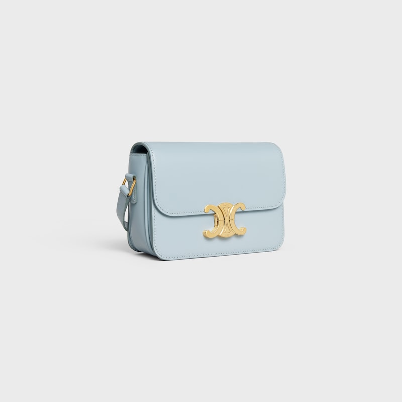 Teen Triomphe Bag in shiny calfskin - ICE BLUE - TRIOMPHE - 1 | CELINE