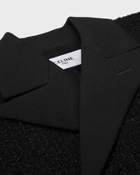 double-breasted coat IN wool natté - BLACK -  - 2 | CELINE