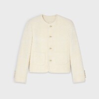 icone jacket IN silk natte - WHITE -  - 1 | CELINE