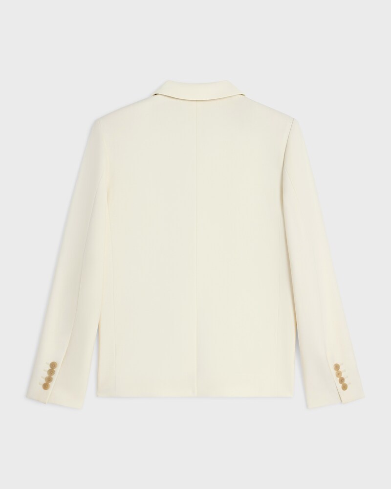 tailored jacket IN stretch wool gabardine - WHITE -  - 1 | CELINE