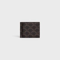 bill clip wallet IN Triomphe Canvas - BLACK - TRIOMPHE CANVAS - 1 | CELINE