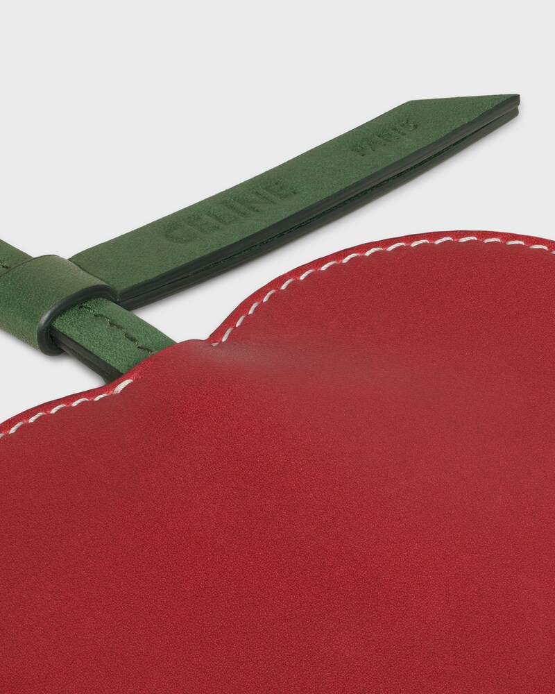 LLAVERO EN FORMA DE MANZANA DE PIEL DE CORDERO LISA - ROJO - CHARMS PARA BOLSO - 1 | CELINE
