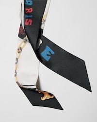 LAZO LAVALLIÈRE BULLSEYE, 110 - BLANCO ROTO/NEGRO -  - 2 | CELINE