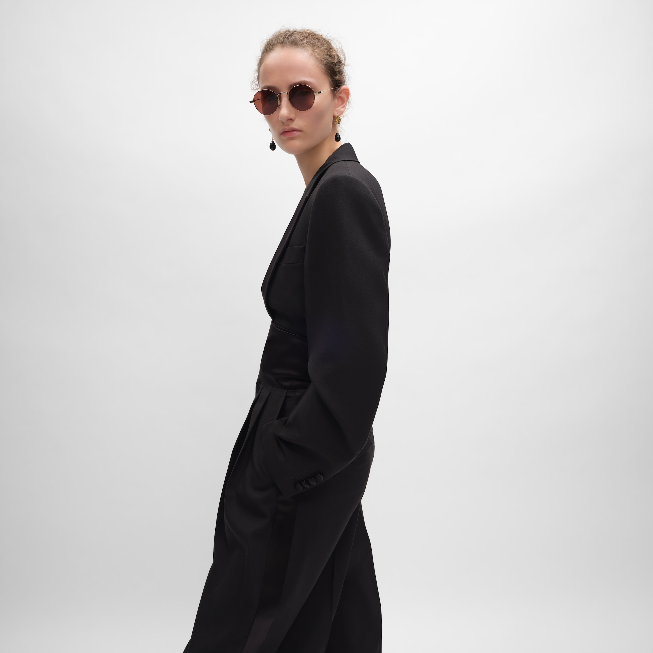 spencer tux jacket IN wool gabardine - BLACK | CELINE