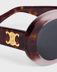 Triomphe 01 sunglasses in Acetate - Gradient Pink / Havana -  - 2 | CELINE