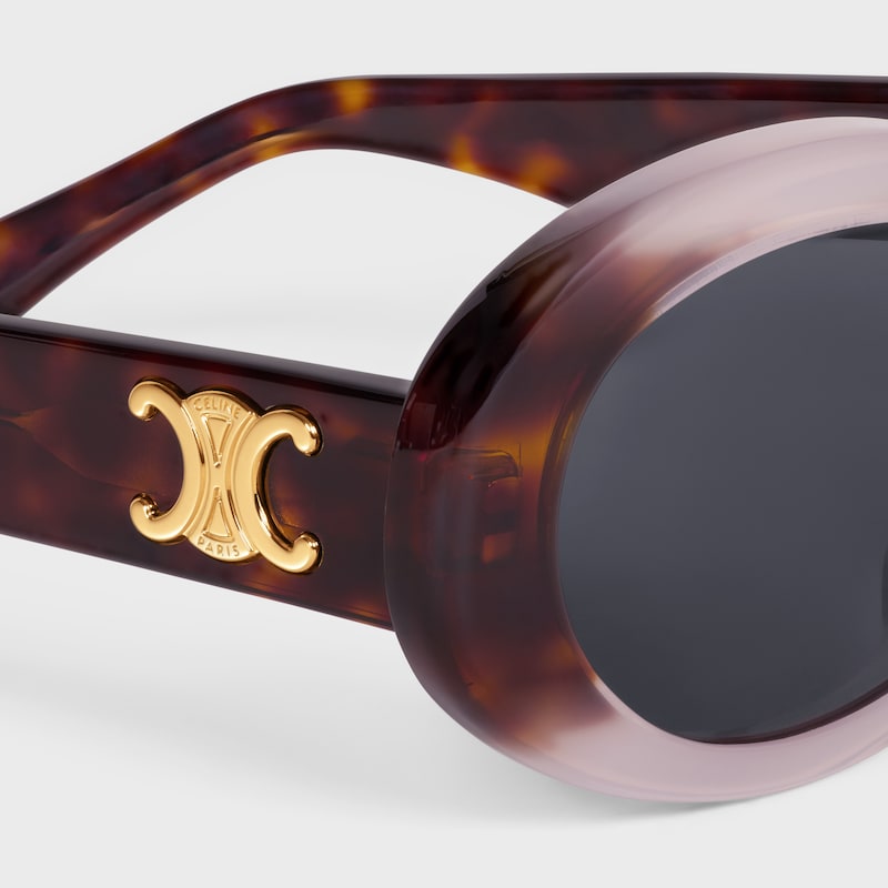 Triomphe 01 sunglasses in Acetate - Gradient Pink / Havana -  - 1 | CELINE