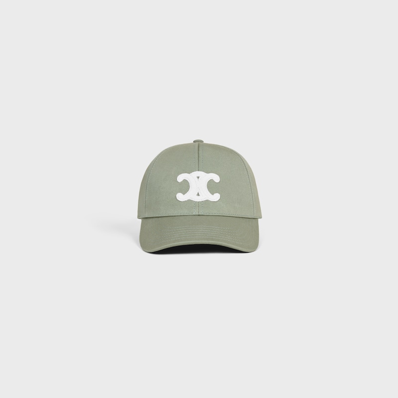 triomphe baseball cap IN cotton gabardine - SAUGE -  - 1 | CELINE