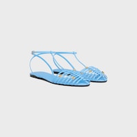 CAGE FLAT SANDAL IN GOATSKIN - SKY BLUE -  - 2 | CELINE
