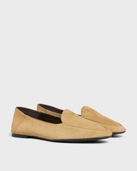 AURA LOAFER IN SUEDE CALFSKIN - STONE BEIGE -  - 2 | CELINE