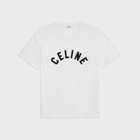t-shirt IN cotton jersey - OPTIC WHITE/BLACK -  - 1 | CELINE