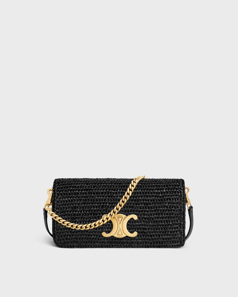 MULTIPOCHETTE IN RAFFIA - BLACK | CELINE