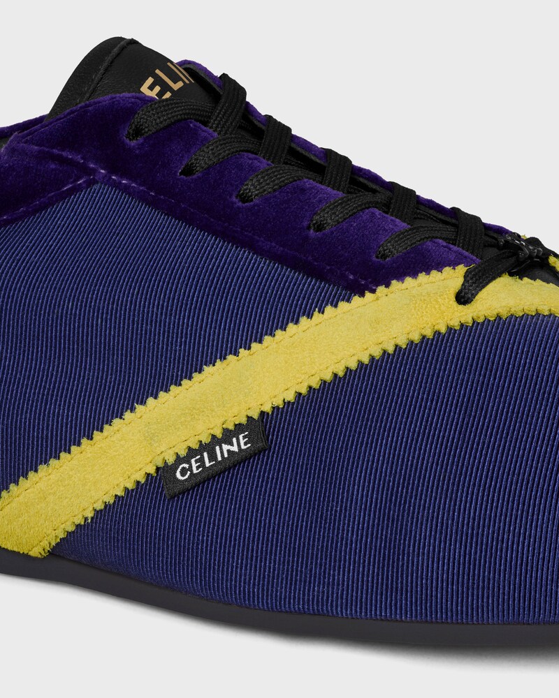THE FLAT SNEAKER EN GROS GRAIN, VELOURS, CUIR DE VEAU VELOURS ET CUIR D'AGNEAU - Violet -  - 1 | CELINE