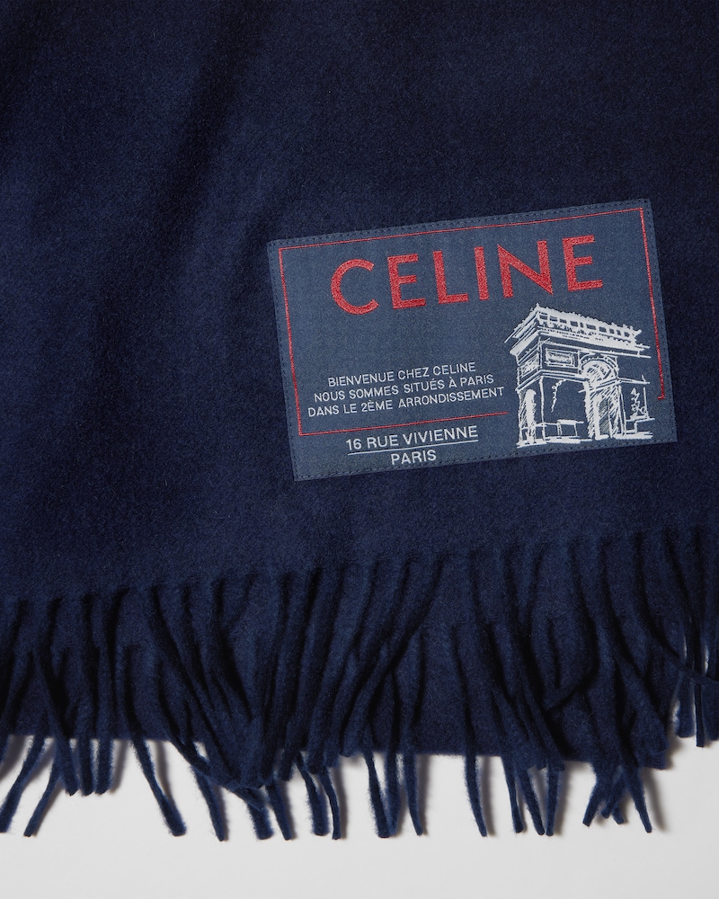 ÉCHARPE EN  LAINE ET CACHEMIRE - Marine -  - 1 | CELINE