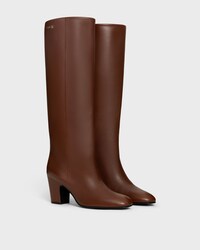 ICONIC - HIGH BOOT IN CALFSKIN - CHOCOLATE -  - 2 | CELINE