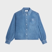 shirt IN COTTON DENIM - INDIGO WHISPER -  - 1 | CELINE
