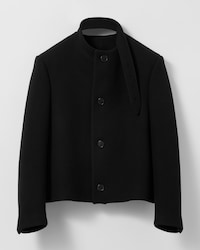 duffle-coat IN WOOL FELT - BLACK -  - 1 | CELINE